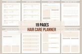 Hair Care Planner - 19 Pages